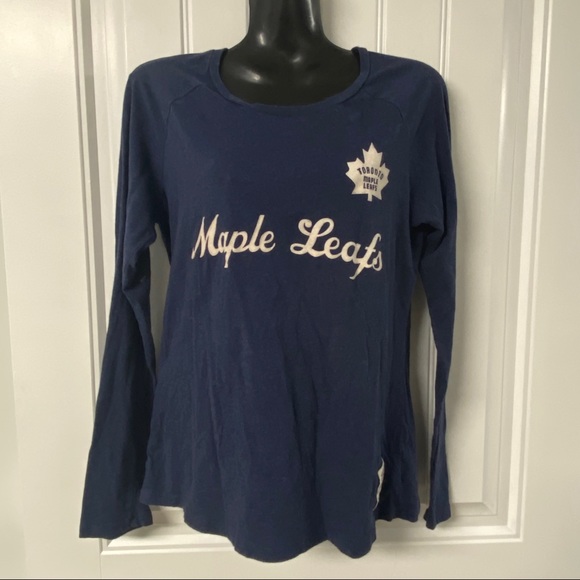 Roots Blue Toronto Maple Leafs LS Tee, S - Picture 1 of 13